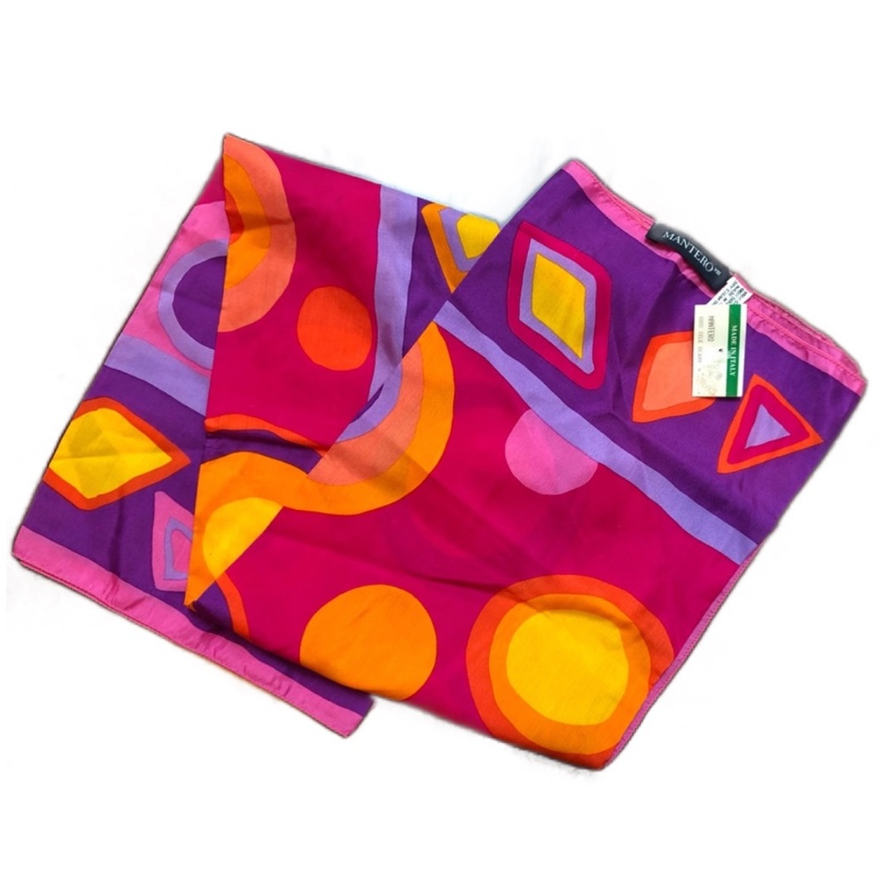 NWT Beautiful Mantero Silk Scarf Made in Italy